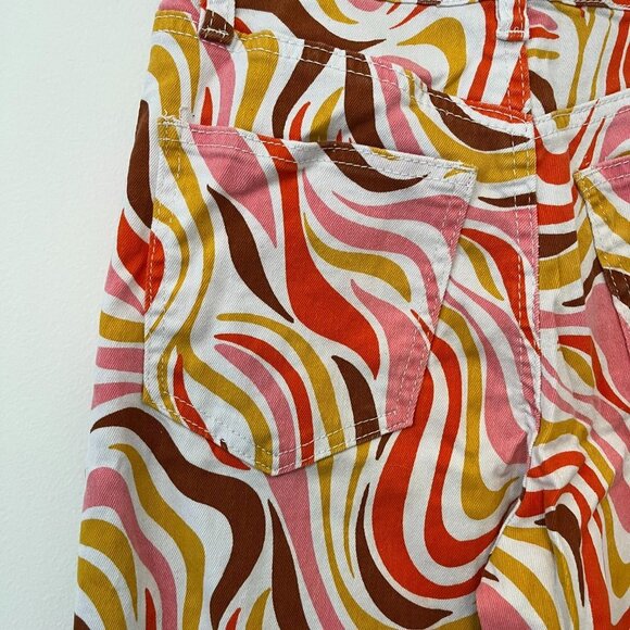 Rue21 Retro Multi Swirl Print Straight Jeans - Size Medium - Picture 8 of 9